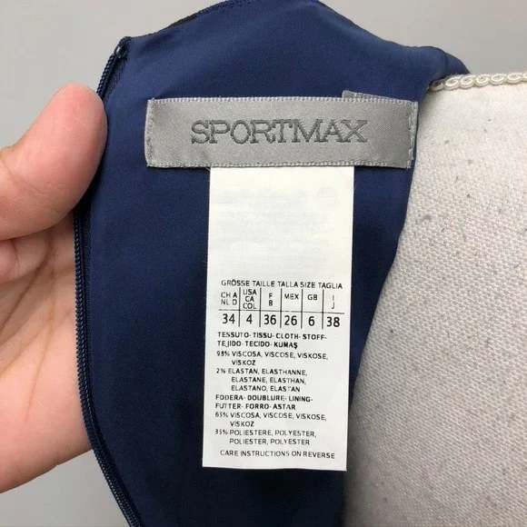 SportMax Midi Sheath Dress Womens 4 Sleeveless Floral Teacher Career Business - Picture 11 of 15